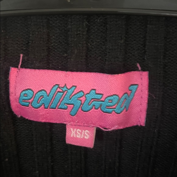 Edikted Bonnie Cropped Sweater Black size XS/S - Picture 4 of 4